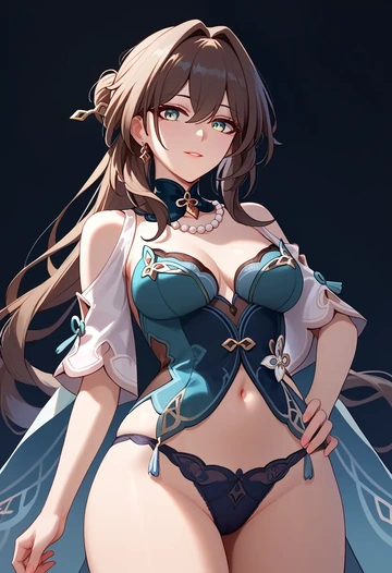 star rail,ruan mei,lingerie  - AI generated anime art